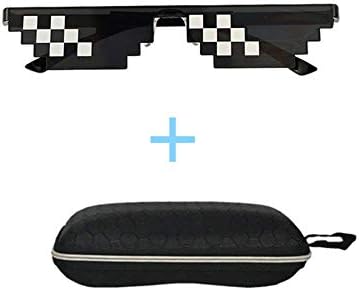 HAPPYX Thug Life Glasses, Deal With It Sunglasses 8 Bit Pixel, Mosaic, Unisex Sunglasses Toy, Style MLG Shades (Style B)