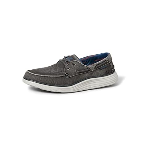 Skechers Herren Status 2.0 Lorano Mokassin, Black Canvas, 43 EU Cover