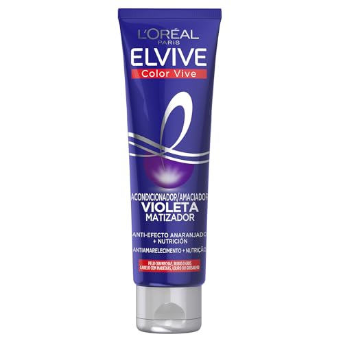 L'Oreal Paris Elvive Color Vive Mascarilla Violeta Matizadora para el Pelo con Mechas, Rubio o Gris, Mascarilla Violeta, 150 ml (Paquete de 1)