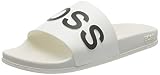 BOSS Damen Bay_Slid_rblg Pantolette, Weiß, 45 EU