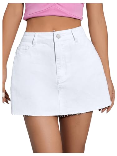 Jupe en jean taille haute parfaite pour vos sorties d'été décontractées