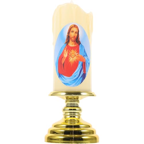 Vela LED sin llama religiosa OUNONA con luz decorativa transparente