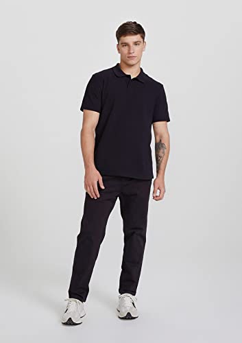 Calça Básica Masculina Em Sarja Jogger - Preto G