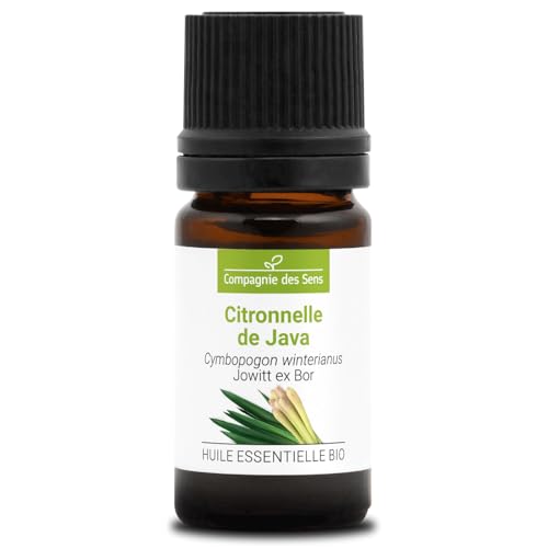 CITRONELA DE JAVA - 5 mL - Aceite Esencial Orgánico de Calidad Superior - 100% Puro, Natural, Quimiotipado y Certificado AB