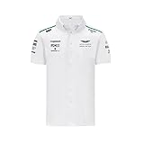 21 F1 レーシングスーツアストンマーティンチーム​​シャツスポーツチームユニフォーム半袖白シャツ作業服カスタマイズ