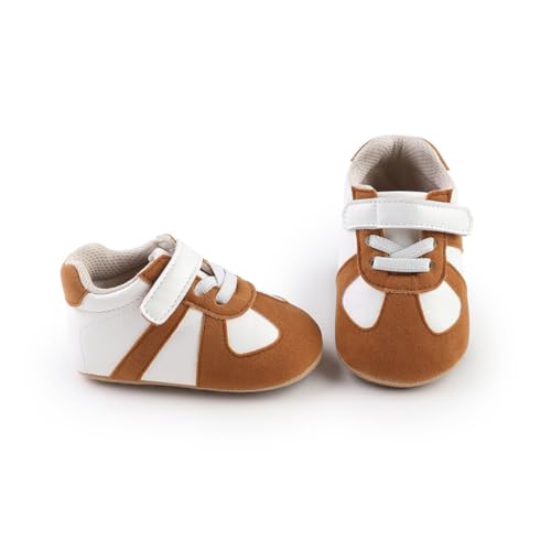 Image of Baby Boys Girls Sneakers Toddler Non-Slip Soft Rubber Sole First Walking Shoes Infant Newborn Crib Dress Shoes