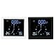 Badezimmer Uhr, Digital Badezimmeruhr Wanduhren mit LED Display Wasserdicht Dusche Uhr Baduhr mit Luftfeuchtigkeit Temperatur, Countdown und Alarmfunktion(Weiß)