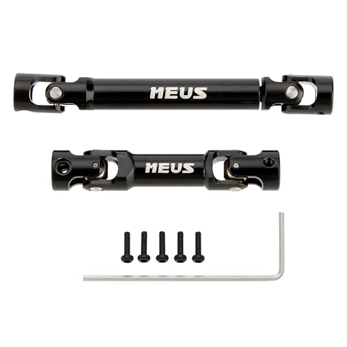 MEUS RACING Stainless Steel TRX4M Driveshaft, Drive Shaft for Traxxas 1/18 TRX4M High Trail K10/F150 RC Crawler Upgrade Parts, Black