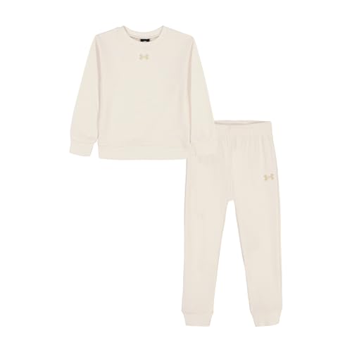 Image of Under Armour Girl's 2-piece Fleece Sweatshirt and Sweatpants Set, Soft & Comfortable