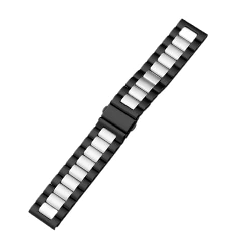 [���X] 22mm 20mm ���^���X�g���b�v Fit For Huawei Watch GT2 Pro 46mm �o���h �X�e�����X�X�`�[���u���X���b�g For Samsung Galaxy 3 4 5 45mm Active �ɓK��(Black Sli