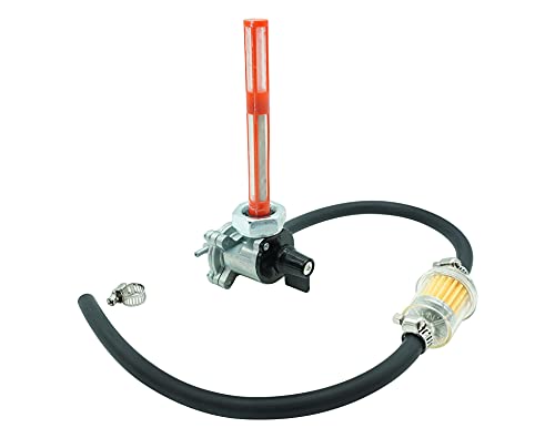 M MATI Fuel Tank Valve Switch Petcock & Gas Oil Fuel Filter for Honda VTX1300 C/R/S/T 2004-2009 16950-MEM-674 16963-MY5-610