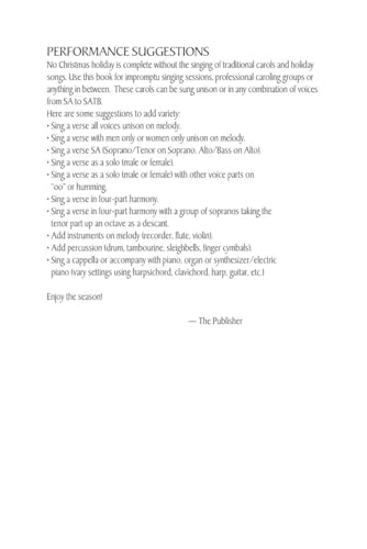 The Christmas Caroling Songbook: From SA to SATB Choral Christmas Music Collection - a Christmas Carol Book with 50 Favorite Songs - Image 5