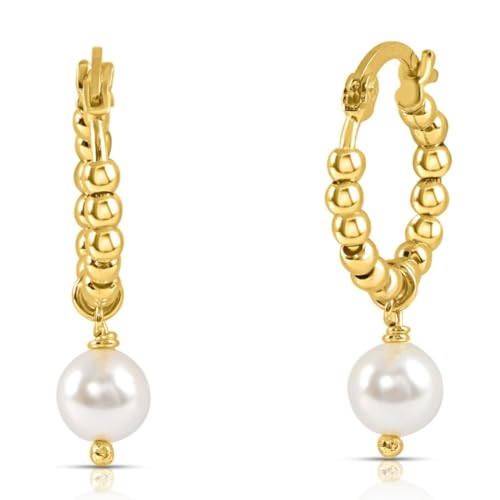 Image of ZAVYA 925 Sterling Silver Cubic Zirconia Circular Gold Plating Earrings | | Gift for Women and Girls | With Certificate of Authenticity and 925 Hallmark