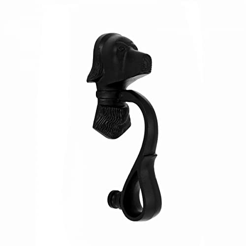 Renovators Supply Manufacturing Door Knockers for Front Door 7-5/8 in. Cast Iron Dog Shaped Door Knocker with Mounting Hardware