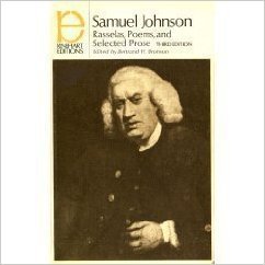 Paperback Rasselas, Poems and Selected Prose Edited By Bertrand H. Bronson Book