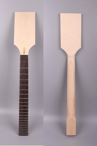 Yinfente Manche de guitare électrique 22 frettes de rechange pour guitare électrique LP ST Tête de pagaie en érable 64,8 cm (64,8 cm)