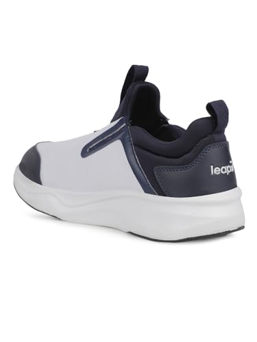 Image of Liberty Leap7x REACTIVE5E Men Sports Walking Shoes - White | Comfortable and Durable Non-Lacing Closure - Suitable for Running, Gym, Jogging and Outdoor Shoes for Man - Cushioned Footbed