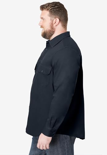 Boulder Creek by Kingsize Men's Big & Tall Long Sleeve Denim and Twill Shirt3