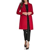 DKNY Women's Walker Wool Coat, Rio Red