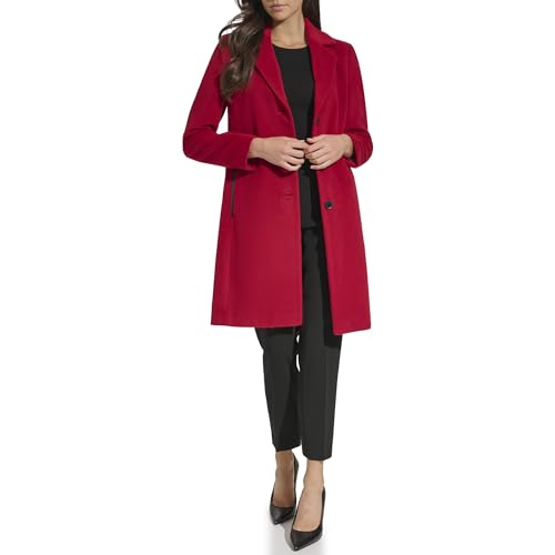 DKNY Womens Walker Wool Coat