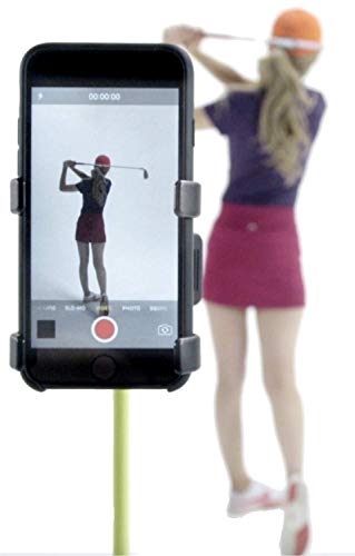 SelfieGOLF Record Golf Swing - Cell Phone Holder Golf Analyzer Accessories | Winner of The PGA Best Product | Selfie Putting Training Aids Works with Any Golf Bag and Alignment Stick