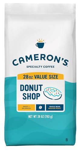 Image of Cameron's Coffee Roasted Whole Bean Coffee, Donut Shop, 28 Ounce