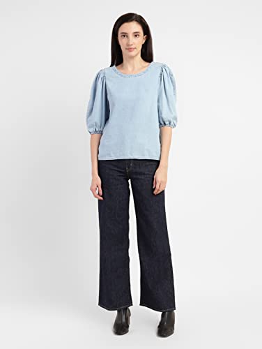 Image of Levi's Solid Cotton Collar Neck Women's Regular Fit Casual Shirt