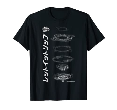 BEYBLADE SCHEMATIC WHITE T-Shirt Cover
