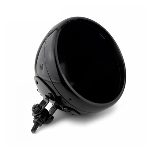 Phare LED 7 pouces noir brillant avec boîtier seau pour Harley Chopper