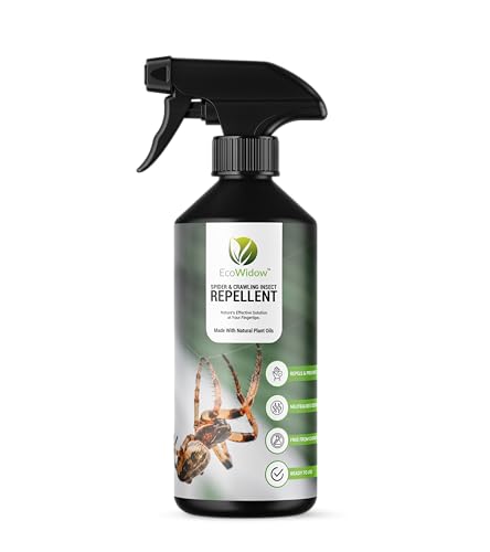 EcoWidow Spider Repellent Spray - Natural Peppermint Oil Insect & Cobweb Remover for Home Humane Formula 500ml