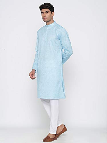 Elina fashion Men's Cotton Kurta Pajama Set Tunic Indian Traditional Festival Kurta Payjama Wear3