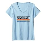 Photo Gallery donna città di peachtree in stile vintage anni 70 anni 80, ga maglietta con collo a v Photo Gallery donna città di peachtree in stile vintage anni 70 anni 80, ga maglietta con collo a v