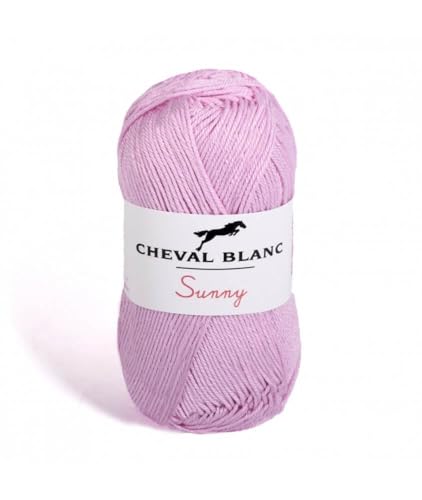 Laines Cheval Blanc - SUNNY fil à tricoter 100% coton 50g - Idéal pour le tricot été et tous vos loisirs créatifs