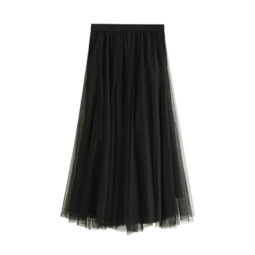 Jupes en tulle pour femme taille haute élastique jupon volumineux
