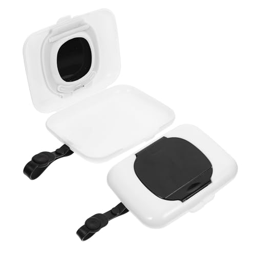 Étui porte-lingettes bébé imperméable et boîte de lingettes noire nomade compacte
