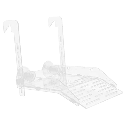 Totority Durable Turtle Habitat Accessory Acrylic Basking Platform with Suction for Turtle Resting
