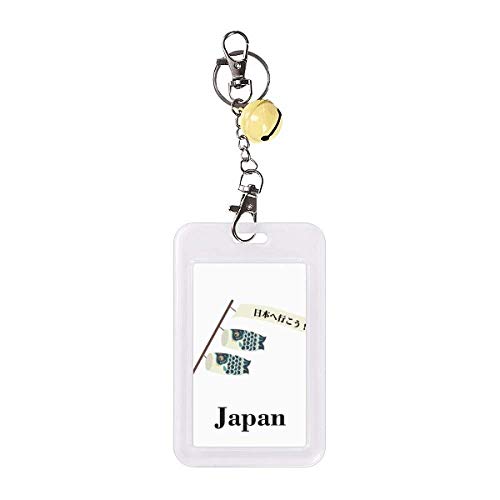 Porte-badge Koinobori japonais jaune porte-carte crédit et badge traditionnel