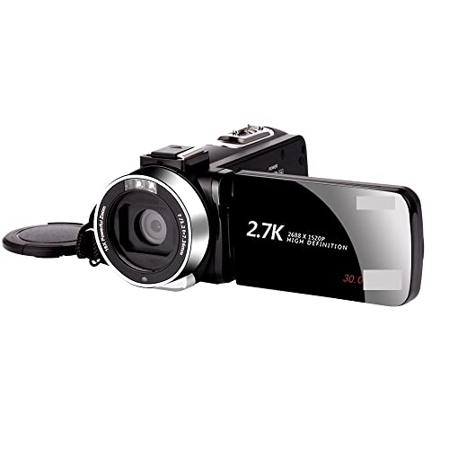 Caméscope de vlog extérieur 2.7K doté d'un zoom 16X performant et d'un grand écran tactile