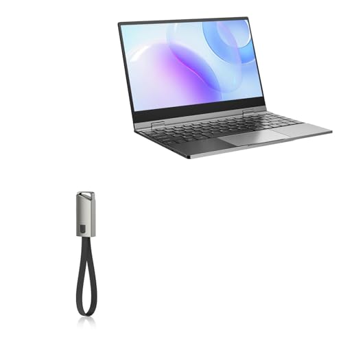 BoxWave Cable Compatible with UPERFECT UDock X 14 (14 in) - USB Type-C Keychain Charger, Key Ring USB Type-C to Type-A 8 in USB Cable - Jet Black