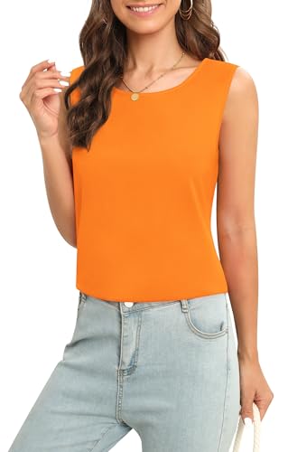 Image of Women's Sleeveless Chiffon Tank Top Business Casual Blouse Tunic Top
