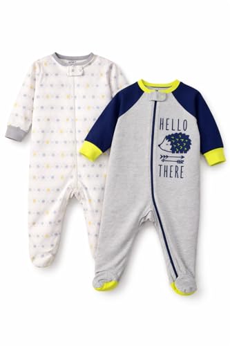 Image of TuddyBuddy 100% Cotton Multi Color Zipper Romper Sleepsuit /Romper /Jumpsuit for Baby Boy & Baby Girl