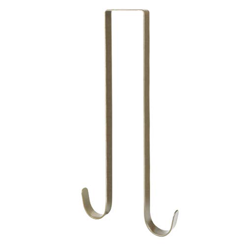 Norgail 12 Inches Over The Door Bronze Metal Double Wreath Hanger - Holds
