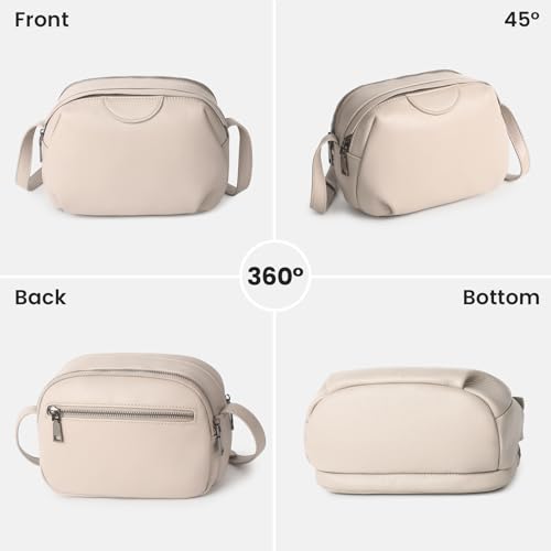 KOGTLA Genuine Leather Crossbody Bags for Women, Travel Purses with Adjustable Strap3