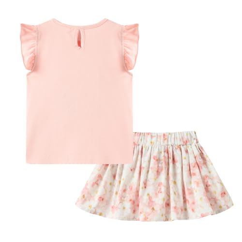Image of Mud Kingdom Girls Outfits Cute Cartoon Polka Dots Summer Holiday Clothes Sets