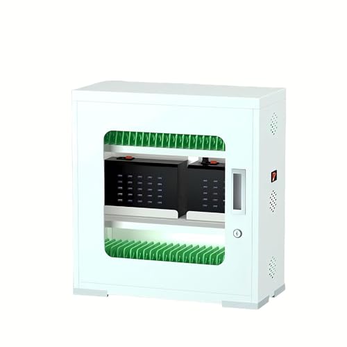Bezpieczna 30-Slot Stacja ładowania telefonu, ścienny mobilny organizer z szybkimi portami USB-C. Trwała szafka stalowa dla szkół, biur i opieki zdrowotnej. Zachowaj bezpieczne i naładowane tablety.