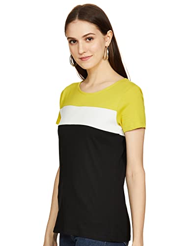 Image of Max Women's Cotton Colourblocked Round Neck Regular Fit T-Shirt