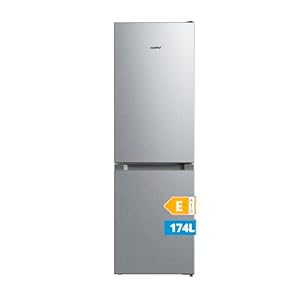Comfee RCB169DS2(E) Kühl-/Gefrierkombination/150 cm Höhe/Low Frost/Einstellbare Kühlschranktemperatur/LED-L... kWh/Jahr/115L Kühlteil/59L Gefrierteil/Silber
