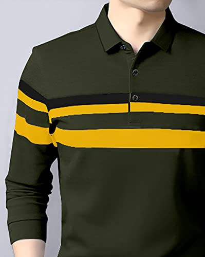 Image of AUSK Men's Polo Regular Fit T-Shirt || Tshirt for Men Polo||Full Sleeves Regular Fit T Shirt for Mens