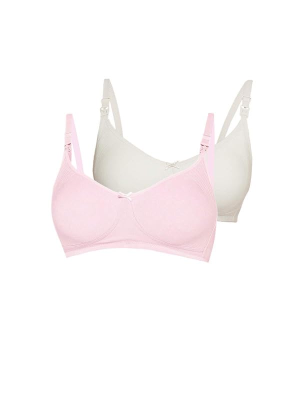 Image of Inner Sense Organic Cotton Bamboo Feeding Bra for Women Full Coverage I Non Padded Encircled Nursing Bra for Women with Side Support and Wirefree Design (Combo Pack)