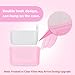Dental Orthodontic Retainer Container Cleaning Case,Denture Bath Box Case Cup Holder, Mouthguard Storage Soaking Case - Pink